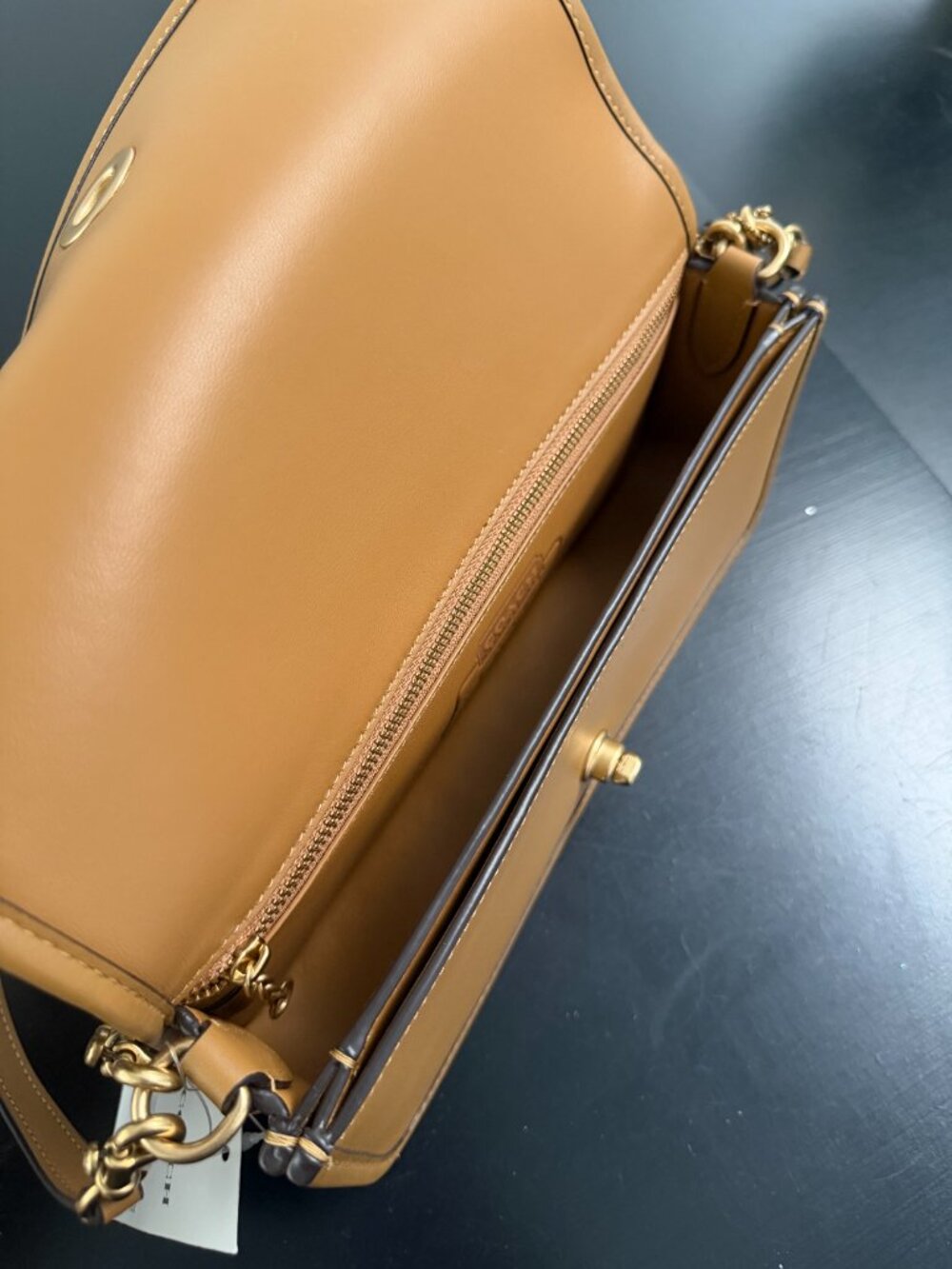 NWT COACH Originals Dinky 1974 Shoulder Bag Gold Chain Handle - Picture 13 of 16